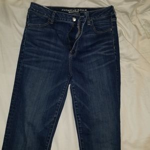 dark wash super hi rise jegging